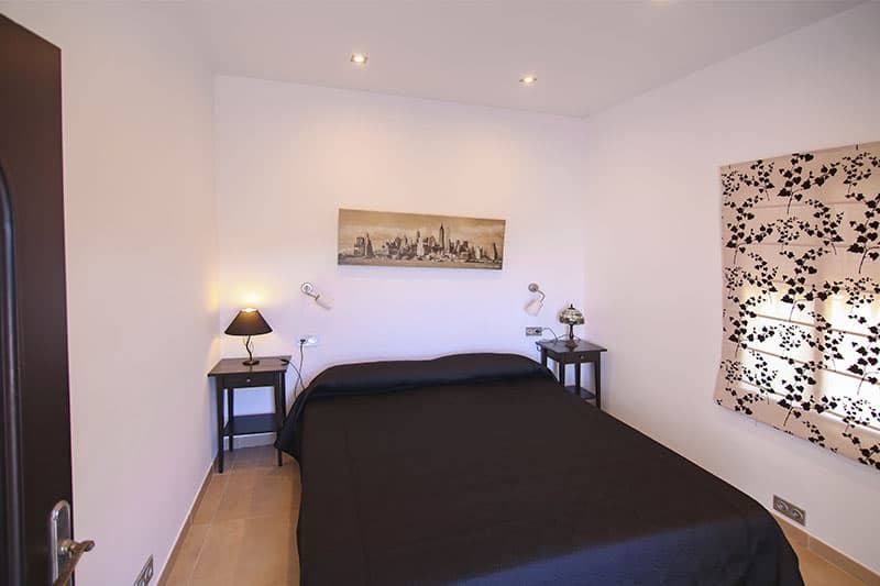 Schlafzimmer mit Bergblick